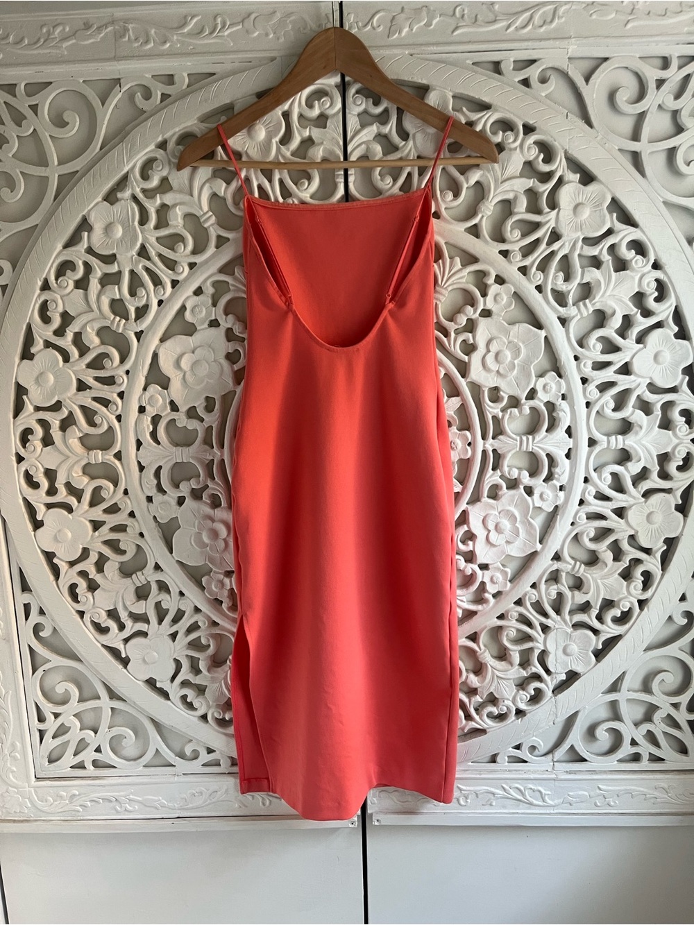 Babaton Coral Square Neck Midi Dress Side Slit Size XS - Picture 3 of 7